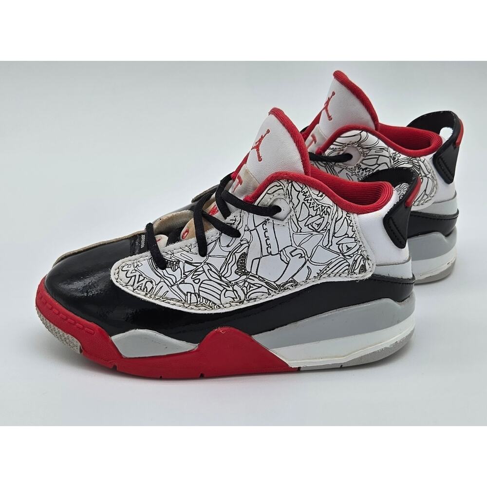 Jordan Kids Sneakers in Black, White & Red